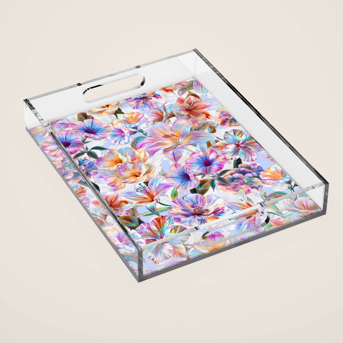 Glittering Blossoms  Acrylic Tray Gallery Image 1