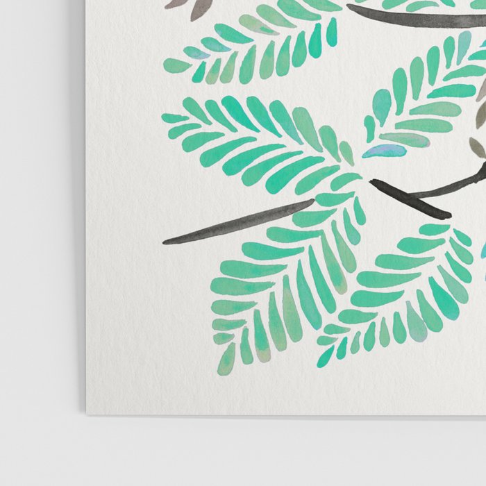 Happy Sloth - Tropical Mint Rainforest Poster Gallery Image 3