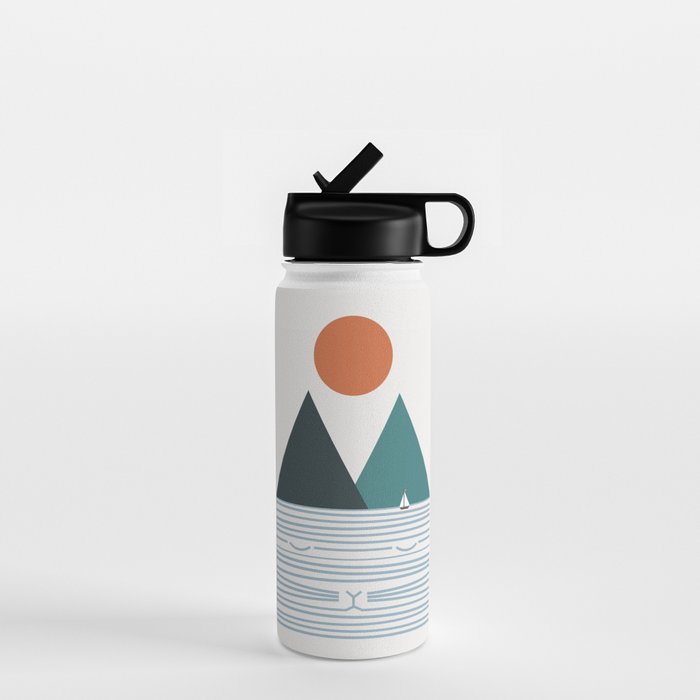 Cat Landscape 9 Water Bottle Gallery Image 1