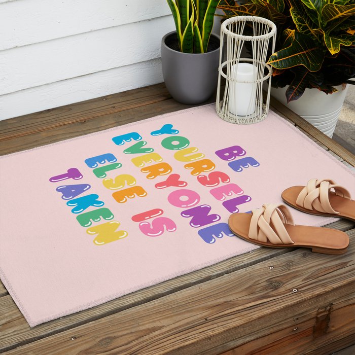Be Always Yourself Outdoor Rug Gallery Image 2