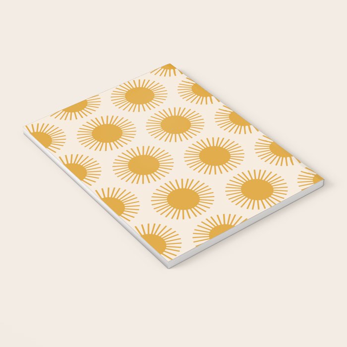 Boho Summer Sun Pattern I Golden Notebook Gallery Image 3