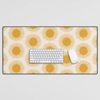 Boho Summer Sun Pattern I Golden Desk Mat Gallery Image 1