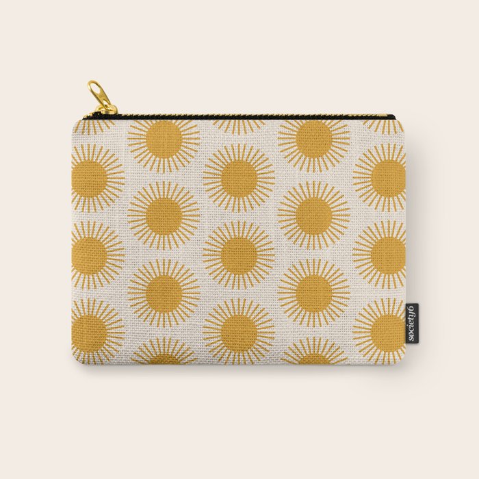Boho Summer Sun Pattern I Golden Carry All Pouch Gallery Image 1