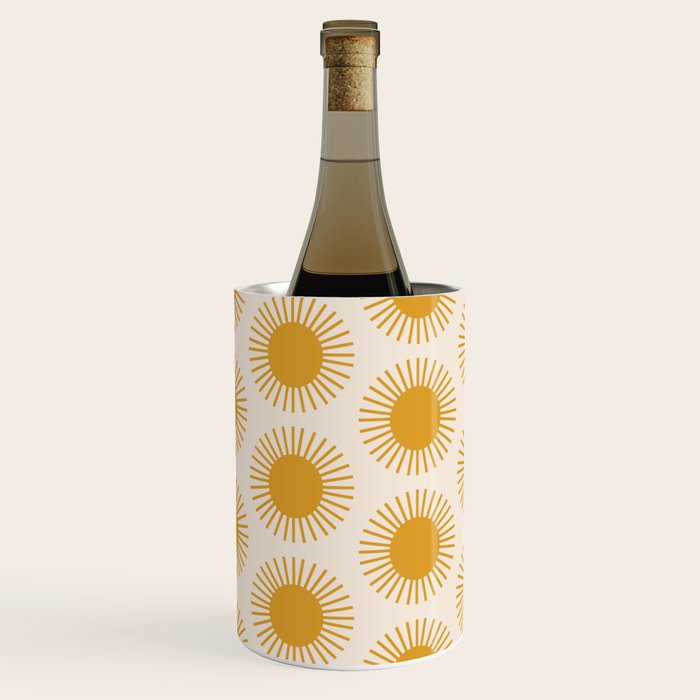 Boho Summer Sun Pattern I Golden Wine Chiller Gallery Image 2