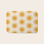 Boho Summer Sun Pattern I Golden Bath Mat Gallery Image 1