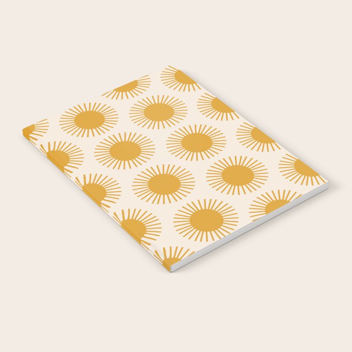 Boho Summer Sun Pattern I Golden Notebook Gallery Image 2