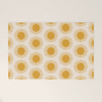 Boho Summer Sun Pattern I Golden Welcome Mat Gallery Image 1