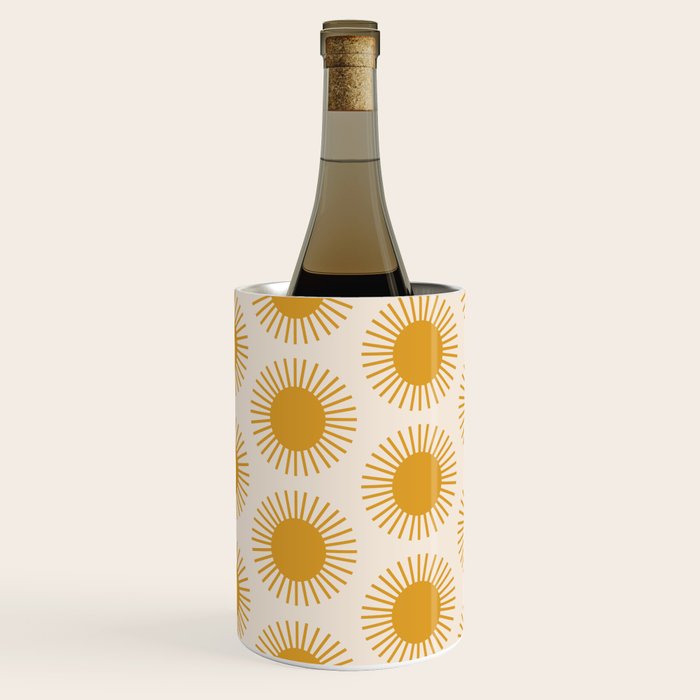 Boho Summer Sun Pattern I Golden Wine Chiller Gallery Image 3