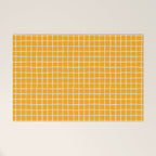 Criss Cross Stripes - Saffron Yellow Welcome Mat Gallery Image 1