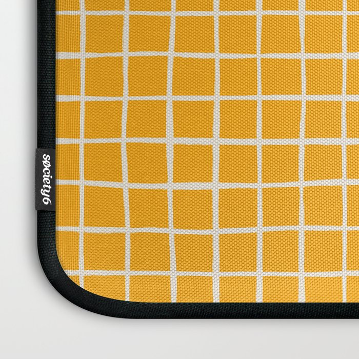 Criss Cross Stripes - Saffron Yellow Laptop Sleeve Gallery Image 3