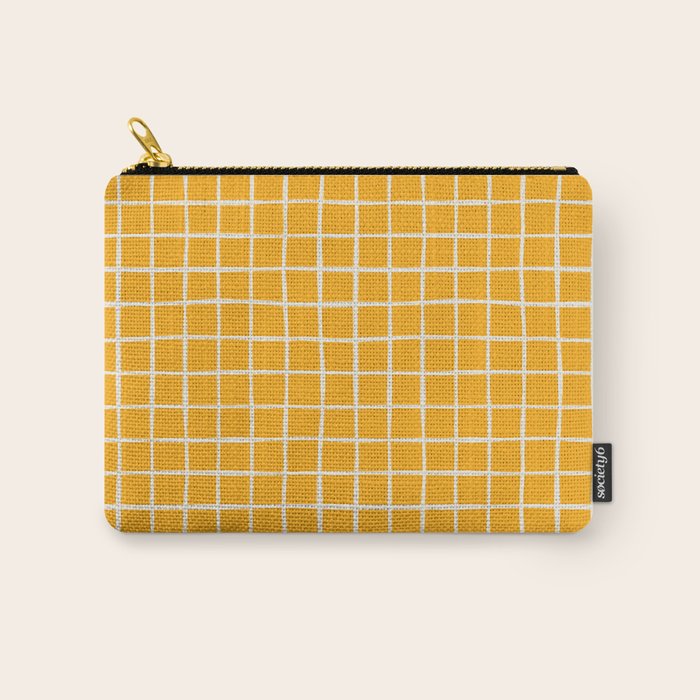 Criss Cross Stripes - Saffron Yellow Carry All Pouch Gallery Image 1