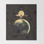 Cowboy In Space Throw Blanket Gallery Image 2