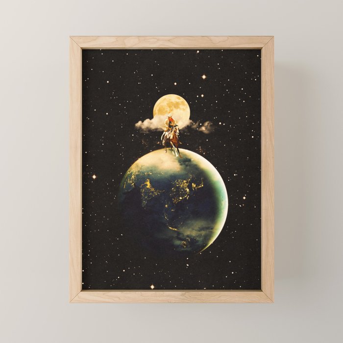 Cowboy In Space Mini Art Print Gallery Image 1
