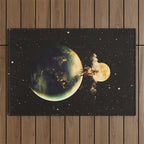 Cowboy In Space Outdoor Rug Gallery Image 1
