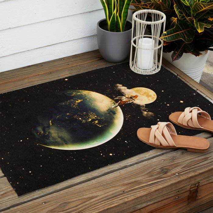 Cowboy In Space Outdoor Rug Gallery Image 2