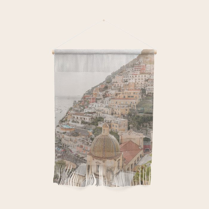 Positano Bliss Photo | Amalfi Coast Mountain Landscape In Pastel Color Art Print | Italy Travel Photography Wall Hanging Gallery Image 1