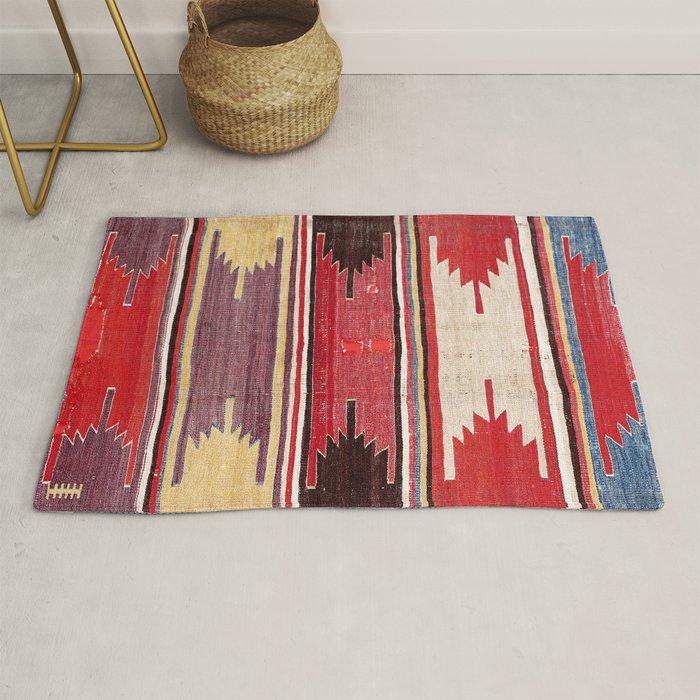 Nevsehir Cappadocian Central Anatolian Kilim Print Rug Gallery Image 1