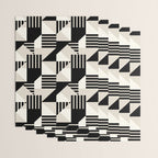 Geometric Abstract in Black and White Wrapping Paper Gallery Image 3