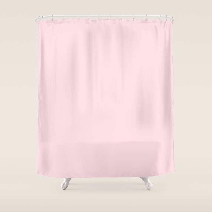 Modern blush pink solid color background design Shower Curtain Gallery Image 1