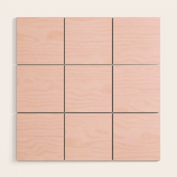 Modern blush pink solid color background design Wood Wall Art Gallery Image 1