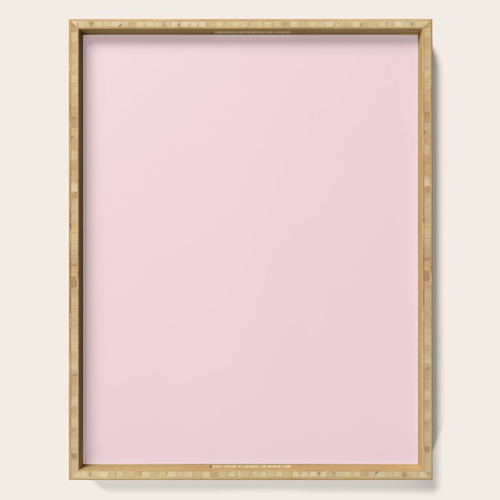 Modern blush pink solid color background design Serving Tray Gallery Image 1