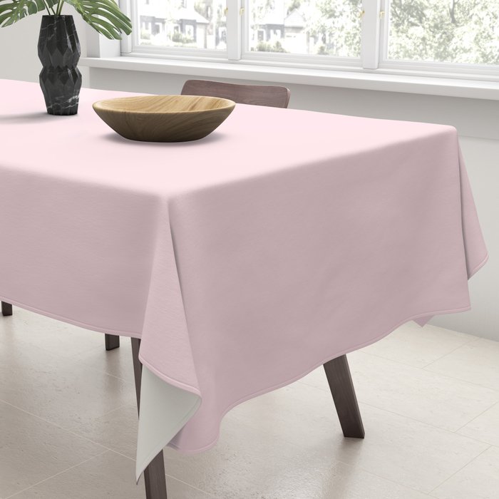 Modern blush pink solid color background design Tablecloth Gallery Image 3