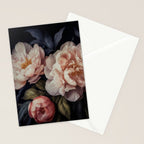 Moody Vintage Dark Baroque Florals  Stationery Card Gallery Image 2