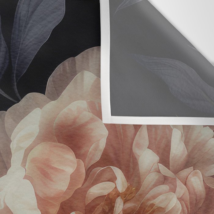 Moody Vintage Dark Baroque Florals  Wall Tapestry Gallery Image 3