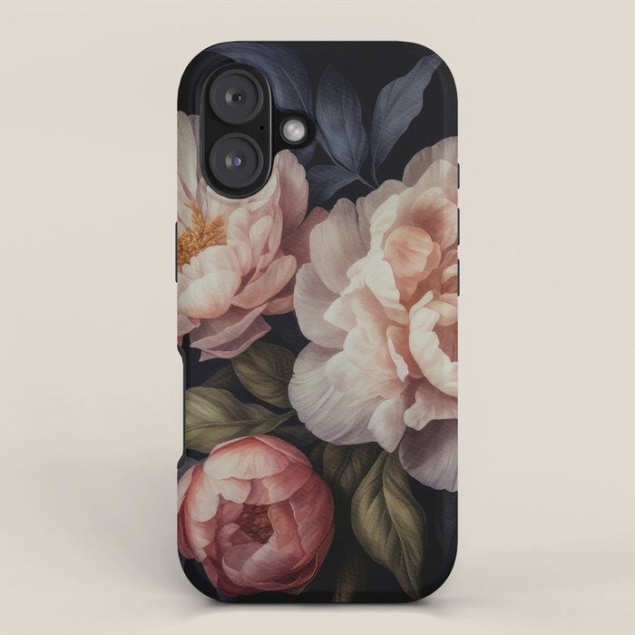 Moody Vintage Dark Baroque Florals  iPhone Case Gallery Image 1