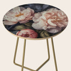 Moody Vintage Dark Baroque Florals  Side Table Gallery Image 2
