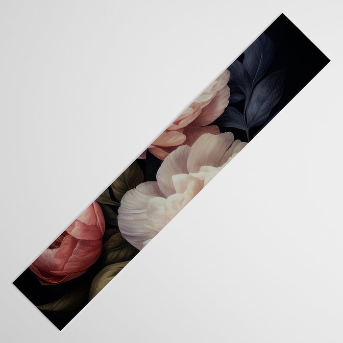 Moody Vintage Dark Baroque Florals  Table Runner Gallery Image 3