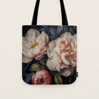 Moody Vintage Dark Baroque Florals  Tote Bag Gallery Image 1