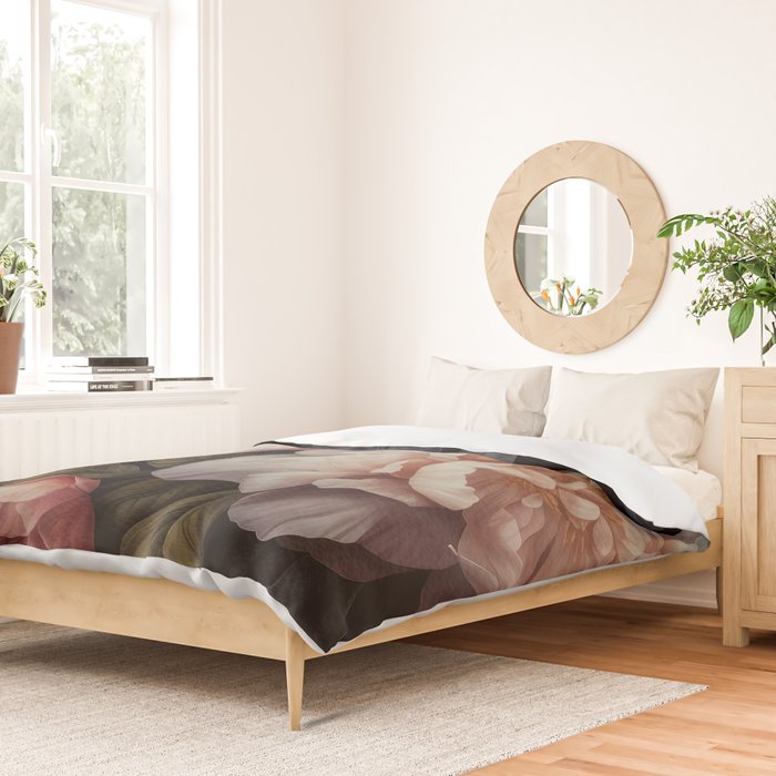 Moody Vintage Dark Baroque Florals  Duvet Cover Gallery Image 2