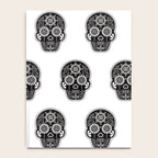DÃ­a de Muertos Calavera â¢ Mexican Sugar Skull - Black Palette Notebook Gallery Image 4