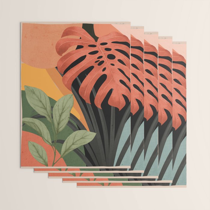 Abstract Art Tropical Leaves 109 Wrapping Paper Gallery Image 3