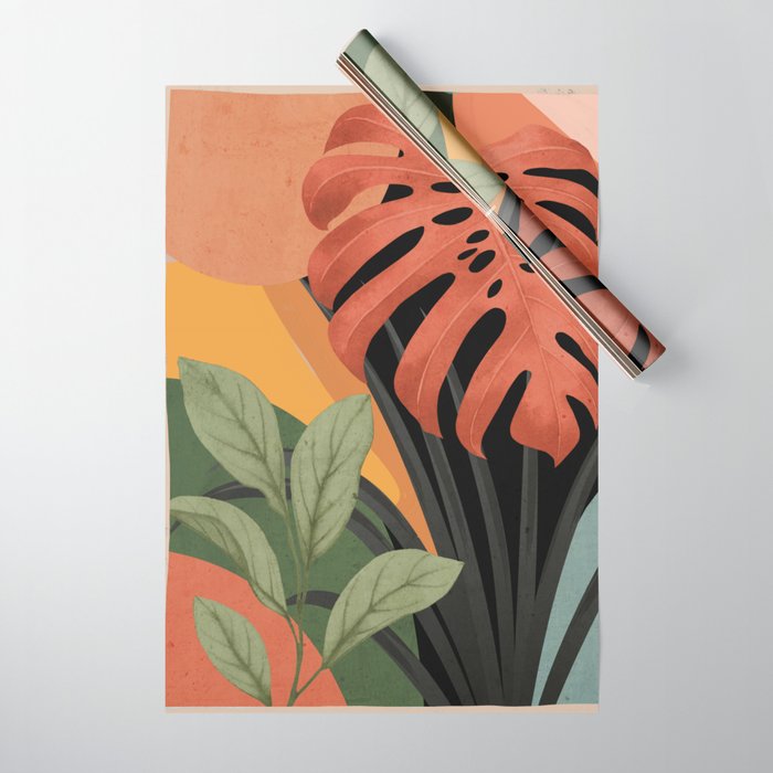 Abstract Art Tropical Leaves 109 Wrapping Paper Gallery Image 1