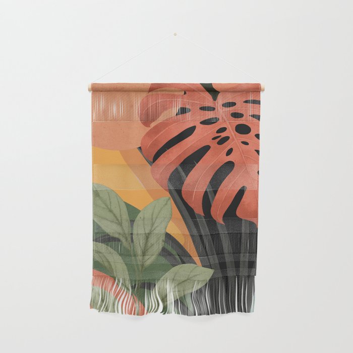 Abstract Art Tropical Leaves 109 Wall Hanging Gallery Image 1