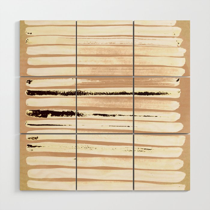 Brown Earth Lines Wood Wall Art Gallery Image 1