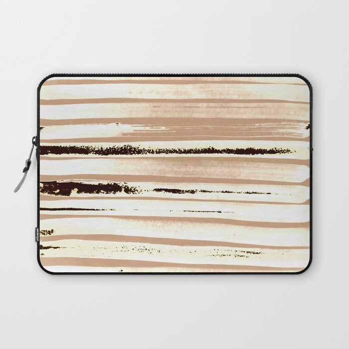 Brown Earth Lines Laptop Sleeve Gallery Image 1