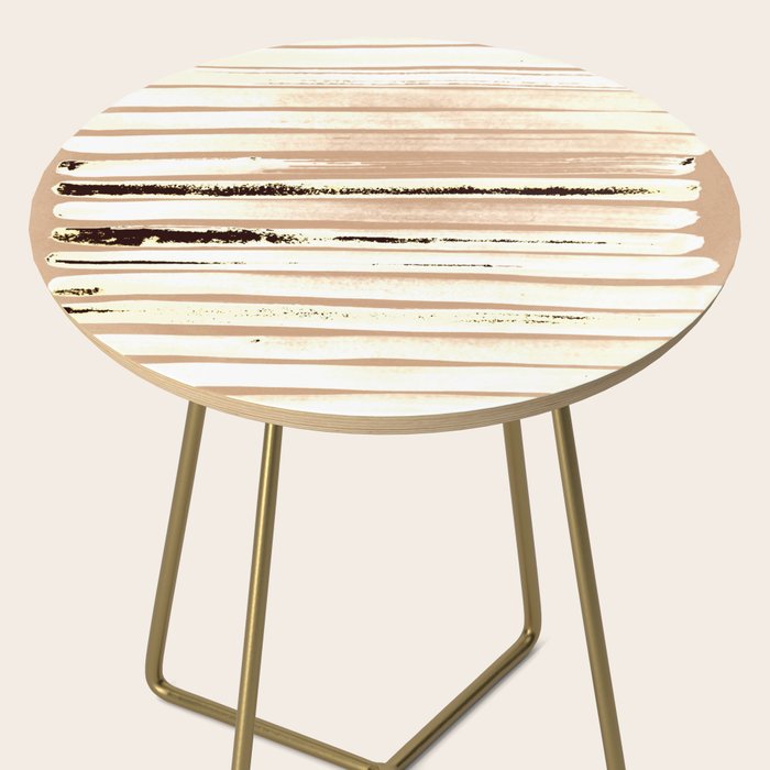 Brown Earth Lines Side Table Gallery Image 2