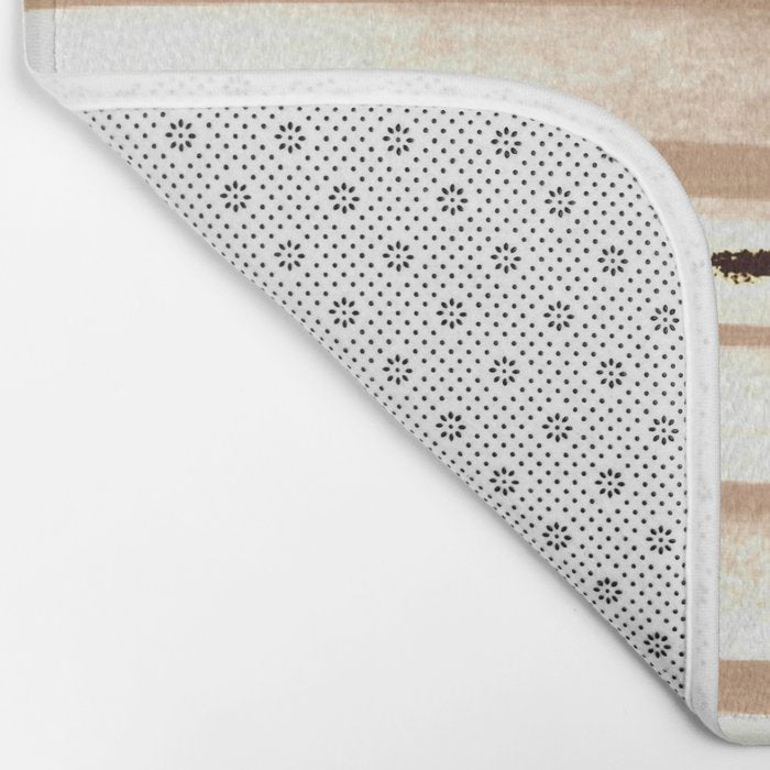 Brown Earth Lines Bath Mat Gallery Image 2