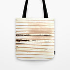 Brown Earth Lines Tote Bag Gallery Image 1
