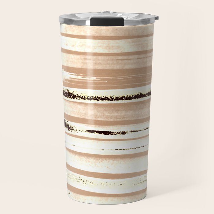 Brown Earth Lines Travel Mug Gallery Image 1