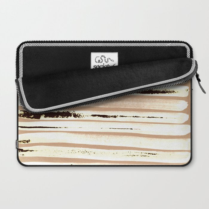 Brown Earth Lines Laptop Sleeve Gallery Image 2