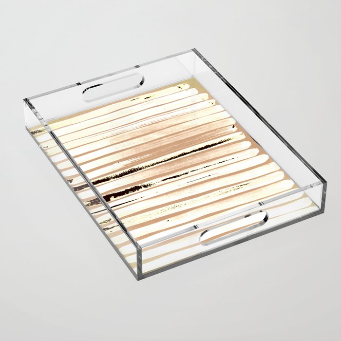 Brown Earth Lines Acrylic Tray Gallery Image 1