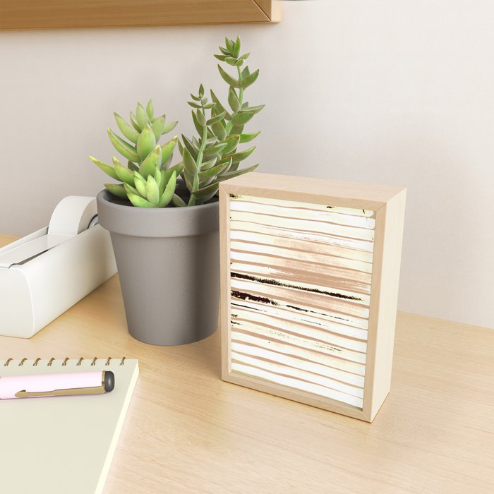 Brown Earth Lines Mini Art Print Gallery Image 2