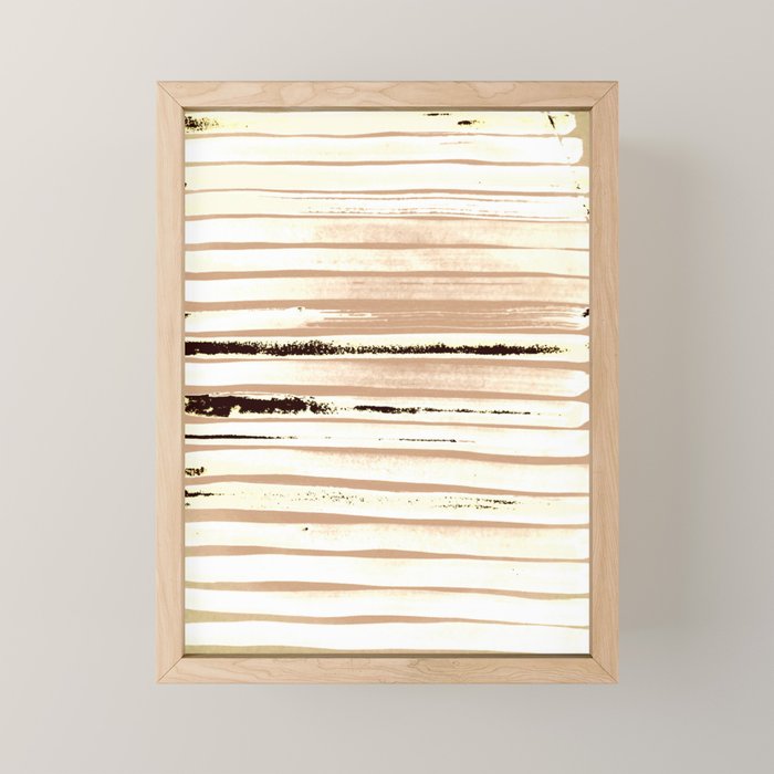 Brown Earth Lines Mini Art Print Gallery Image 1