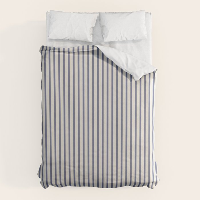 Blue And Cream Striped Duvet Cover Gallery Image 1