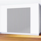 Blue And Cream Striped Wall Mural Gallery Image 2