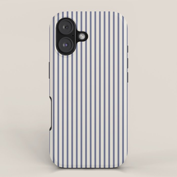 Blue And Cream Striped iPhone Case Gallery Image 1